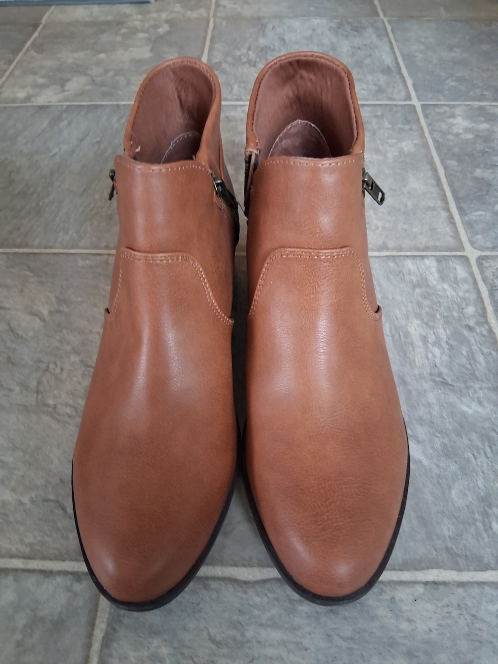 Men's Tan Leather Ankle Boots